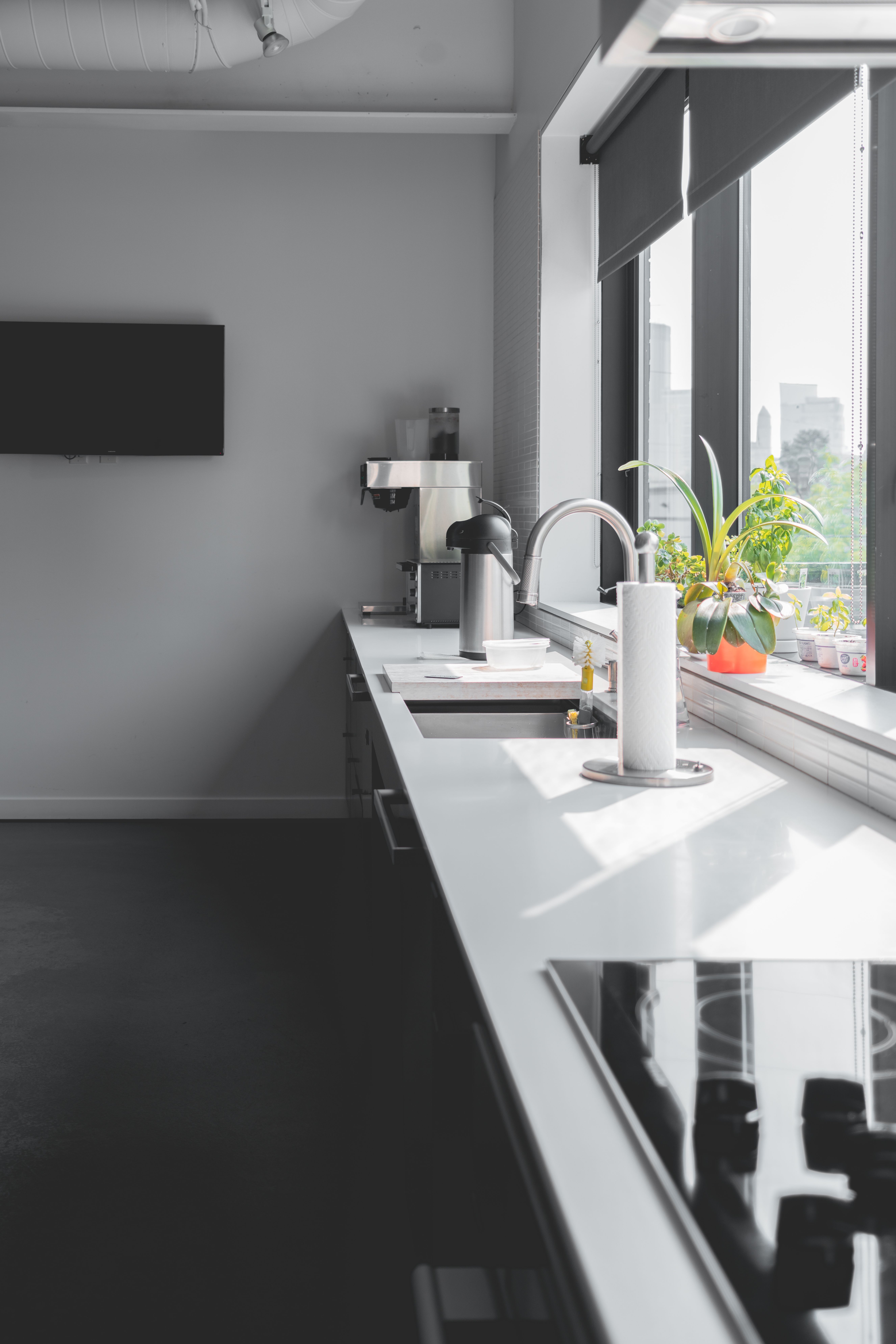Modern stone countertop installation in a Portland Oregon kitchen